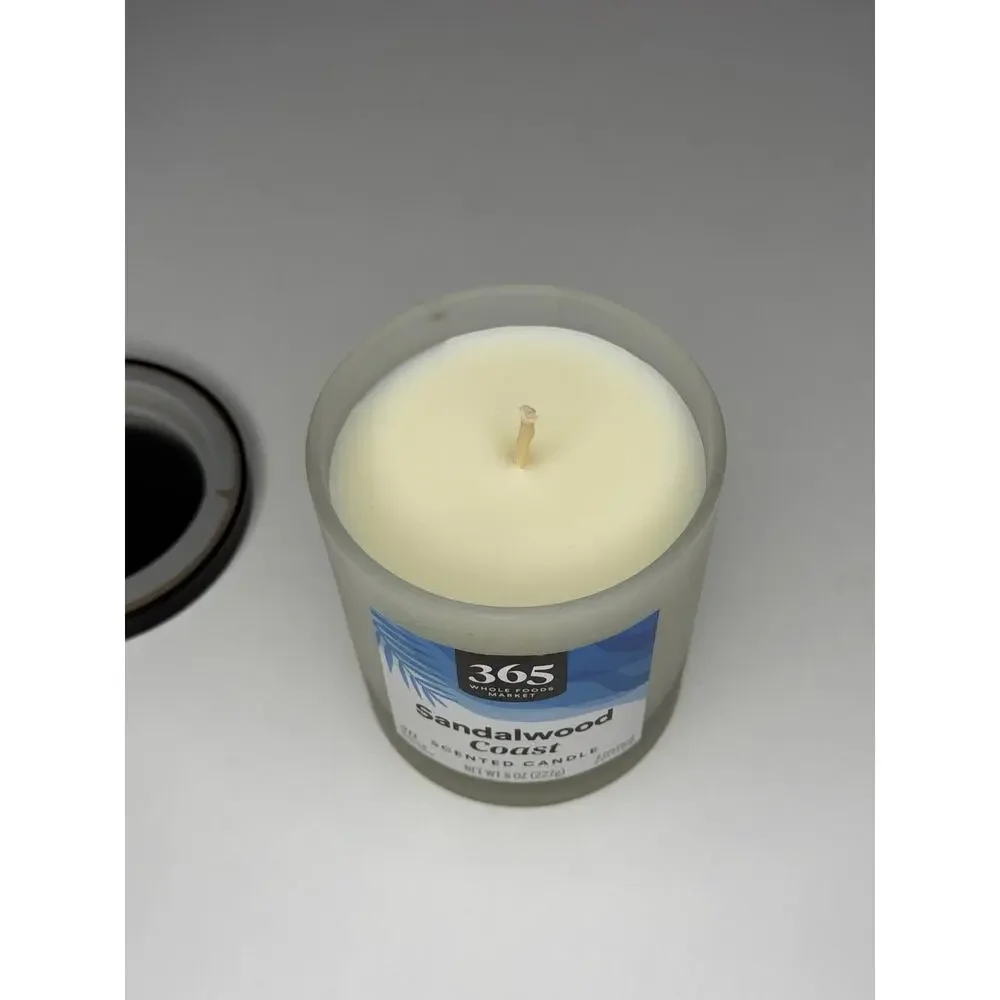 365 Whole Foods Market Sandalwood Coast Candle, Soy Wax 20 Hours Limited Edition
